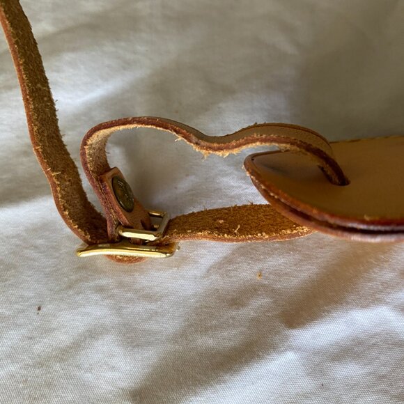 AUTHENTIC LOUIS VUITTON VACHETTA LUGGAGE TAG & STRAP - Picture 3 of 5